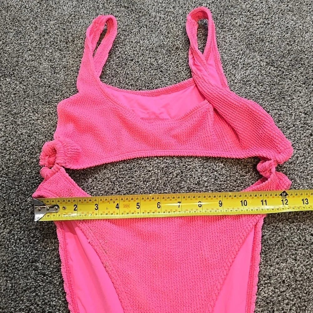 Good American Women Always Fits Monokini Pink One Piece Swim 1/2 S/M